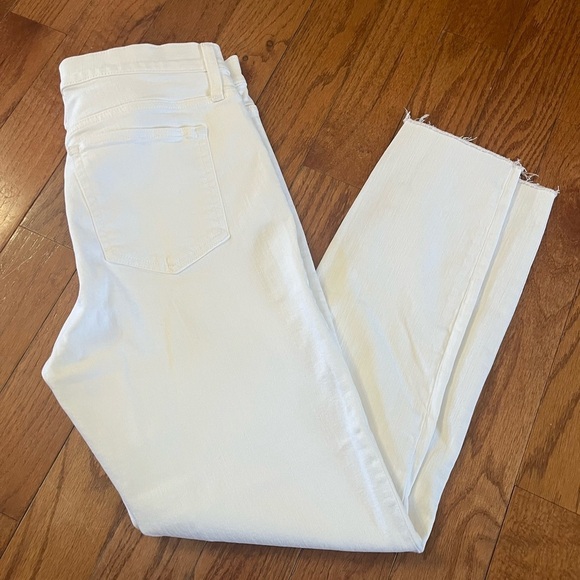 J. Crew Toothpick skinny White Jeans women’s 31 w 29”inseam Raw Hem  Classic - Picture 1 of 14